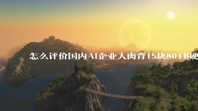 怎么评价国内AI企业人肉背15块80TB硬盘，飞去马来西亚用英伟达训练数据，以规避美国禁令?
