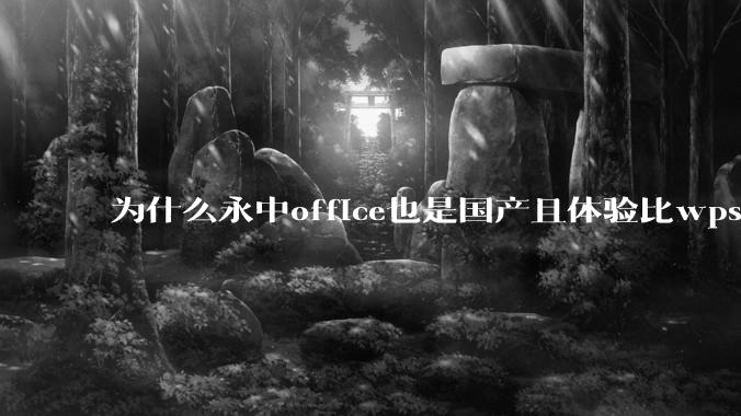 为什么永中office也是国产且体验比wps好很多，用的人却不多呢？