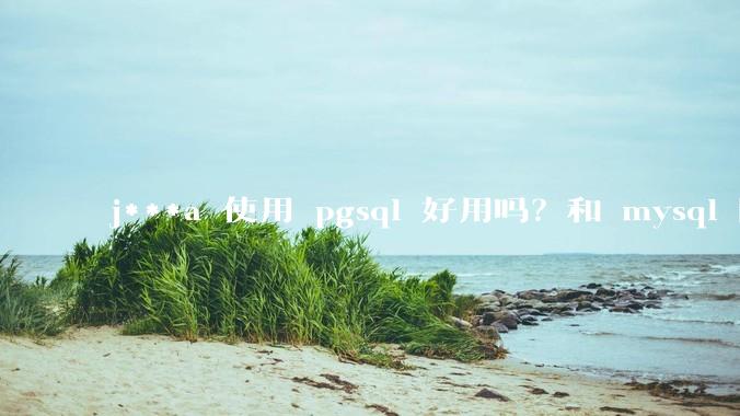 j***a 使用 pgsql 好用吗？和 mysql 区别大吗？