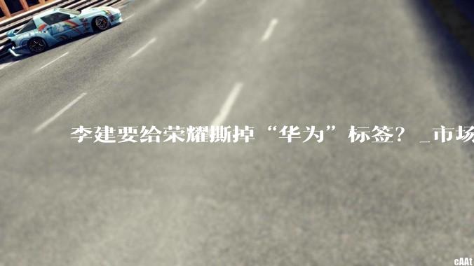 李建要给荣耀撕掉“华为”标签？_市场_品牌_Magic
