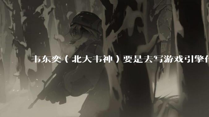 韦东奕（北大韦神）要是去写游戏引擎代码，能不能把虚幻引擎按在地上摩擦？数学好真能‘降维打击吗？