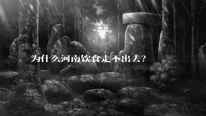 为什么河南饮食走不出去？